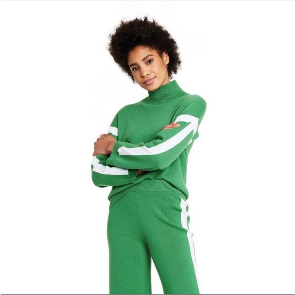 -La Ligne for Target Side Stripe Green pants 
Wide leg